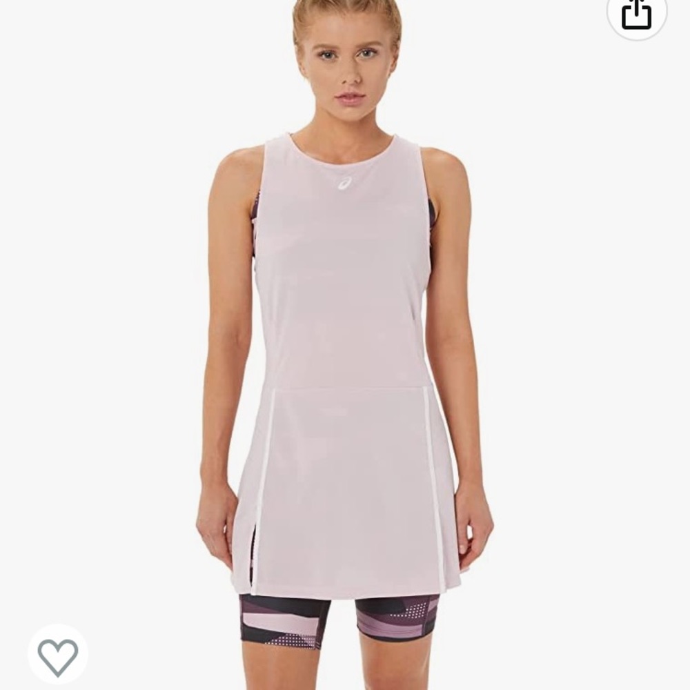 NWT ASICS New Strong 92 Tennis Dress W Undershorts Pink sz Medium - Picture 12 of 13